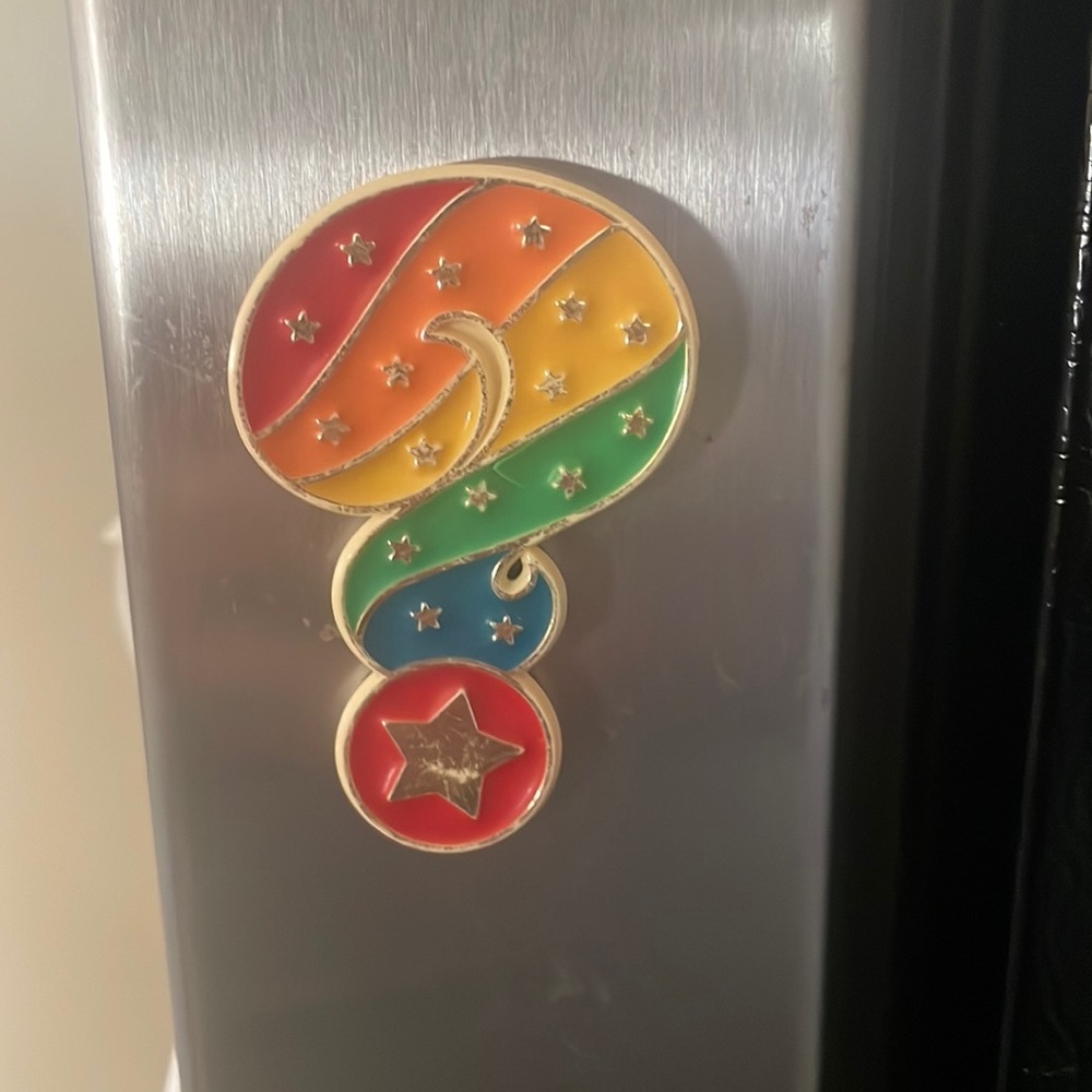 Vintage Hallmark Rainbow Question Mark Magnet